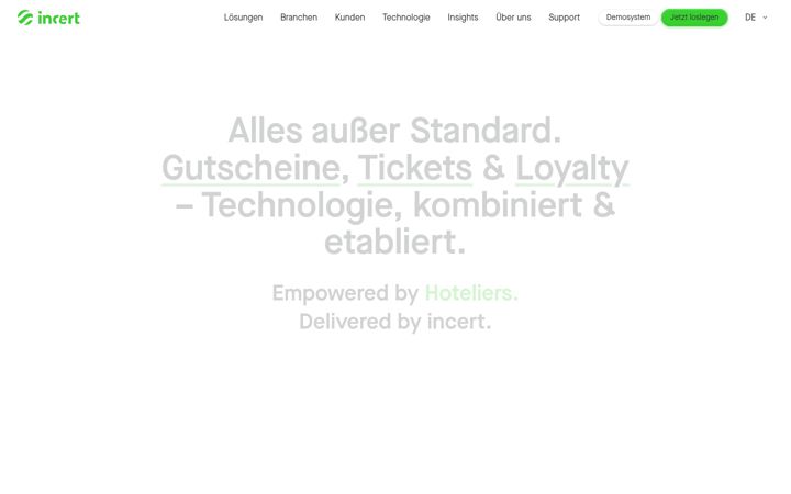 Screenshot of incert.at
