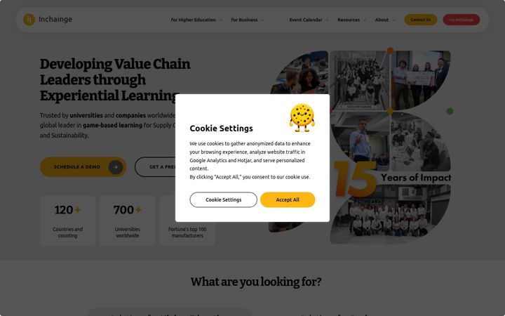 Screenshot of inchainge.com