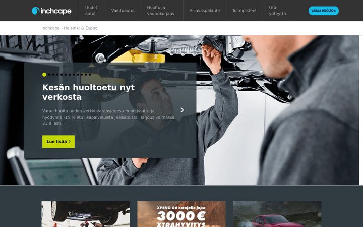 Screenshot of inchcape.fi