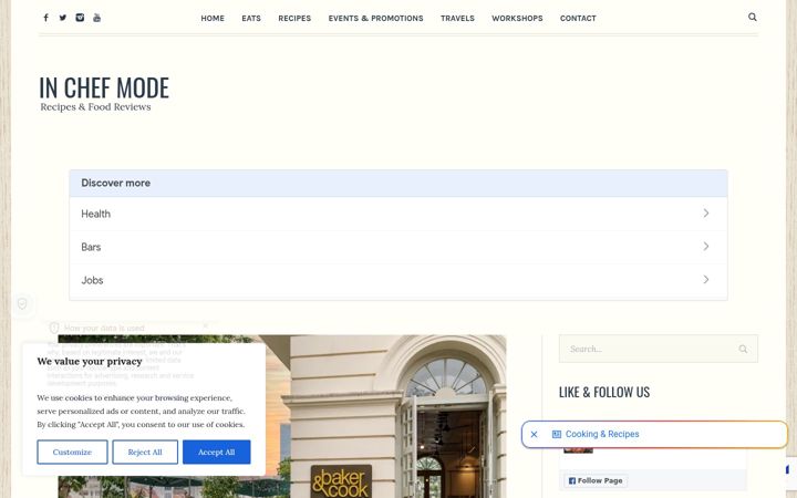 Screenshot of inchefmode.com