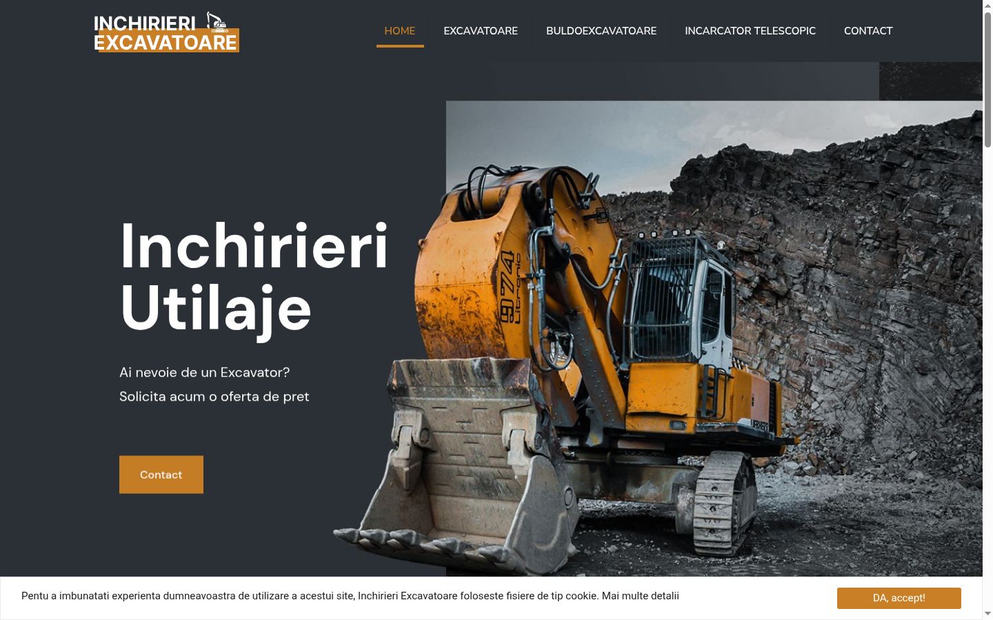 Captură de ecran a bannerului de consimțământ afișat înainte de orice interacțiune