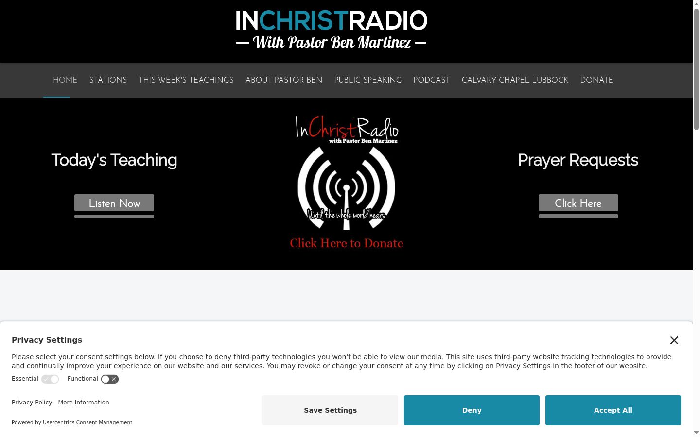 Screenshot tal-banner tal-kunsens muri qabel kwalunkwe interazzjoni