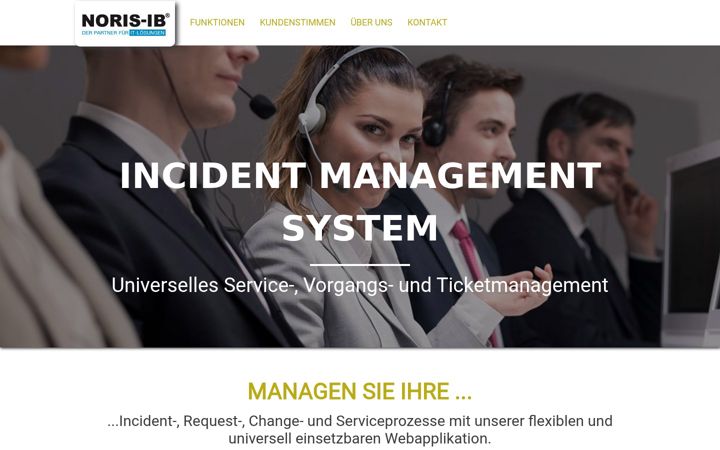 Screenshot of incident-management-system.de