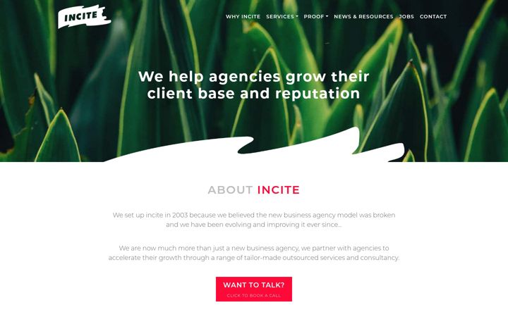 Screenshot of incitenewbusiness.co.uk