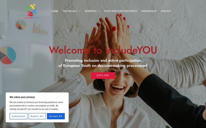 Screenshot of includeyou.eu