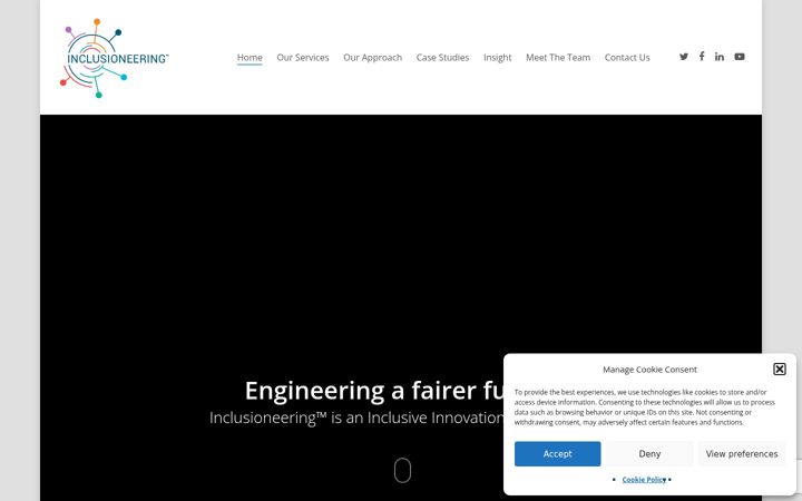 Snimka zaslona za inclusioneering.com