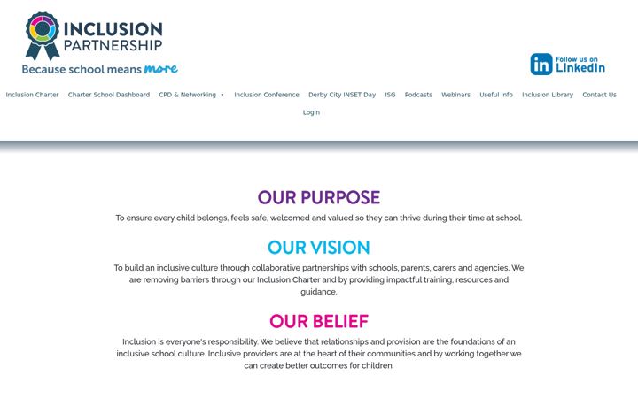 Screenshot of inclusionpartnership.co.uk