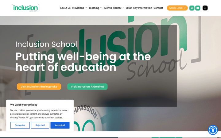 Screenshot of inclusionschool.org.uk