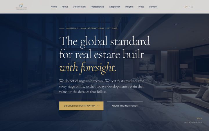 Screenshot of inclusivelivinginternational.com