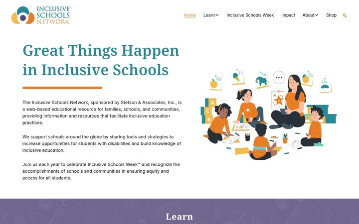 Screenshot of inclusiveschools.org