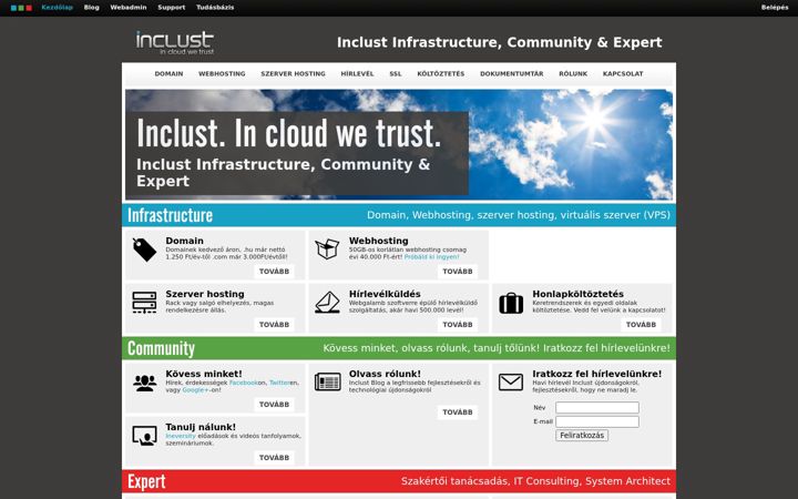 Screenshot of inclust.com