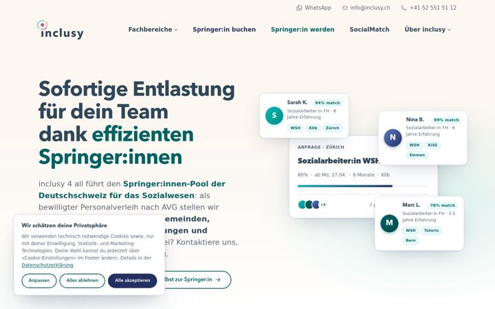 Screenshot of inclusy.ch