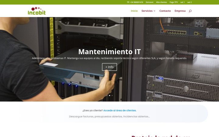 Captură de ecran a incobit.com