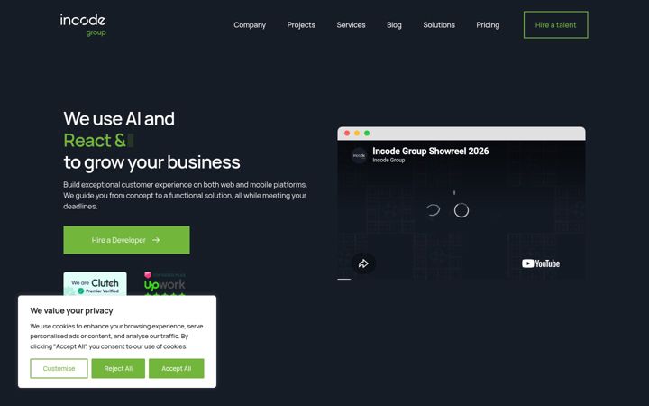 Screenshot of incode-group.com