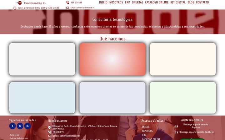Screenshot of incode.es