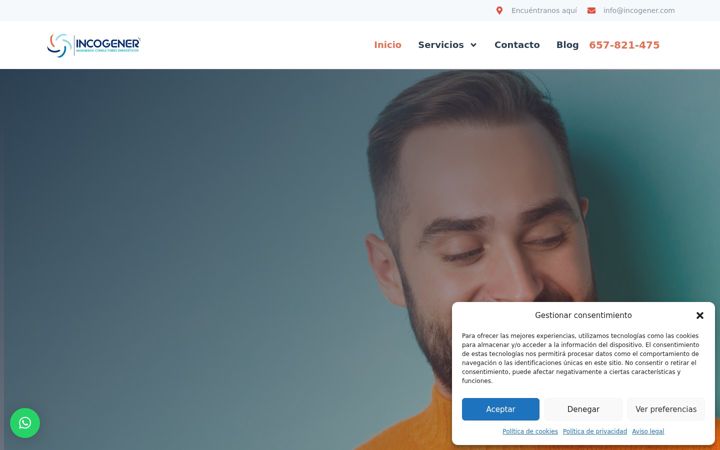 Captură de ecran a incogener.com