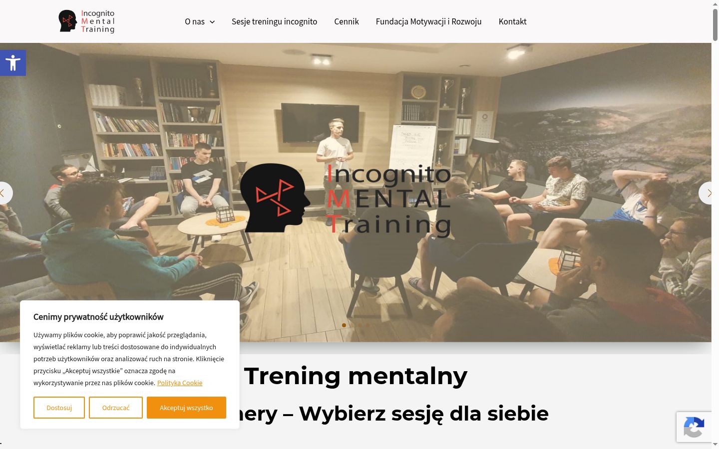 Ekrānuzņēmums ar piekrišanas baneri, kas tika rādīts pirms jebkādas mijiedarbības