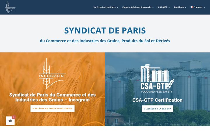 Captură de ecran a incograin.com