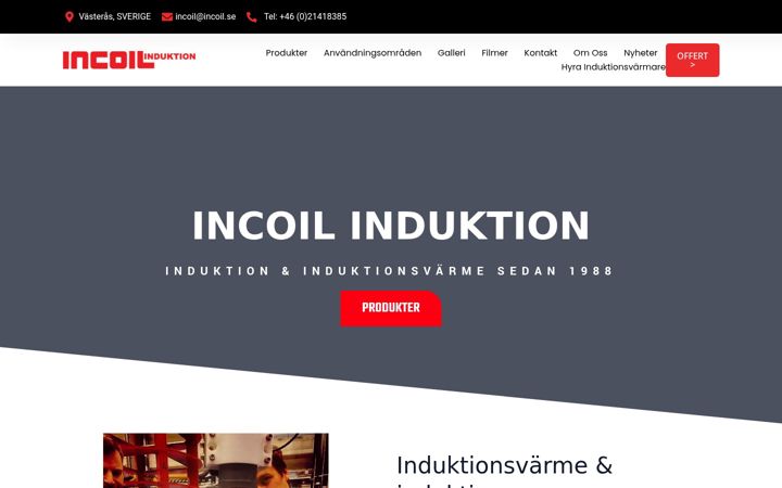 Screenshot of incoil.se