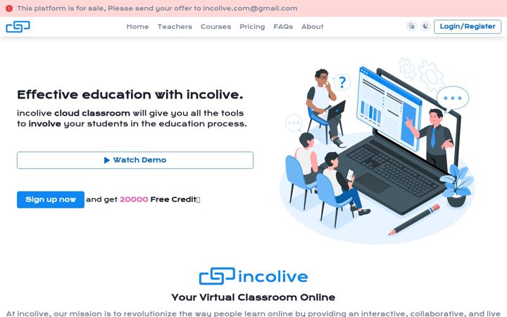 Screenshot of incolive.com