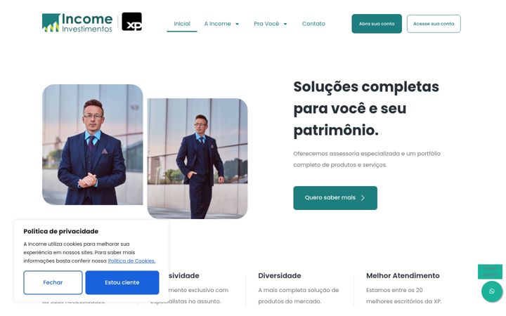 Screenshot of incomeinvestimentos.com.br
