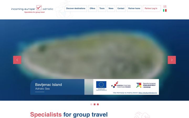 Screenshot di incoming-europe.hr