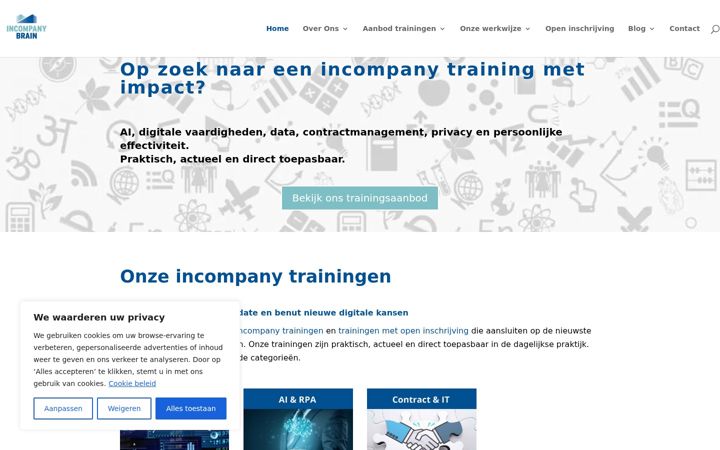 Screenshot of incompanybrain.nl