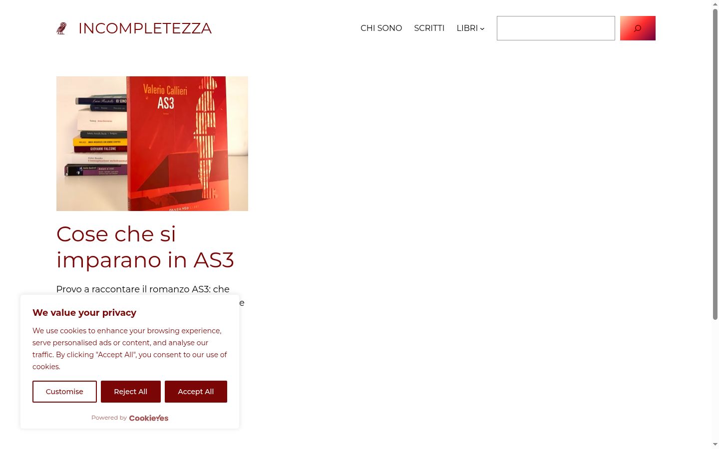 Screenshot of the consent banner shown before any interaction