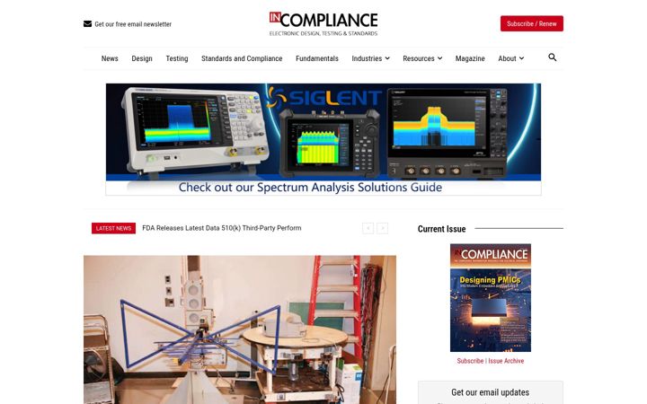 Screenshot of incompliancemag.com