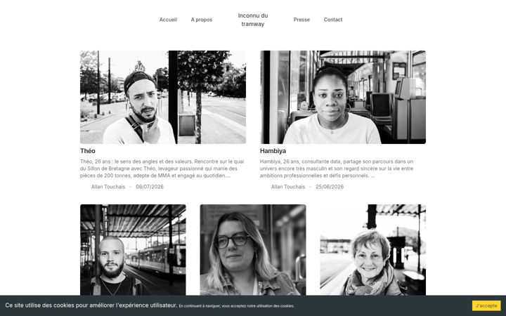 Screenshot of inconnudutramway.fr