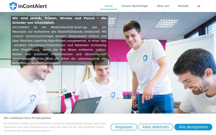 Screenshot of incontalert.de