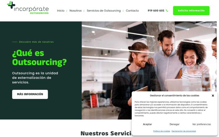 Screenshot of incorporateservicios.com