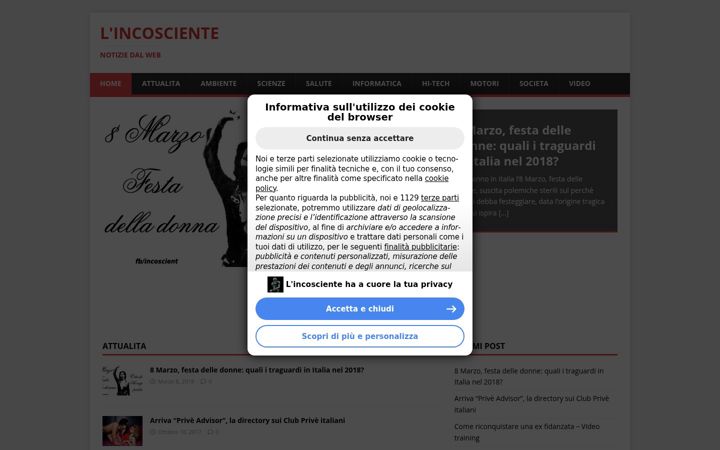 Screenshot of incosciente.altervista.org