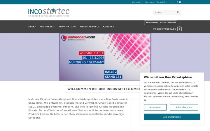 Screenshot of incostartec.com