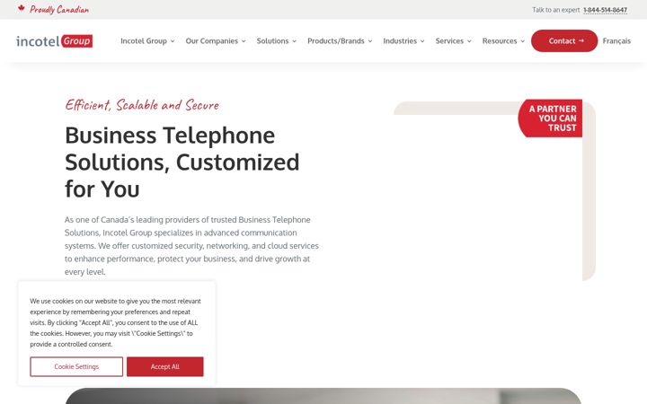 Screenshot of incotelgroup.com