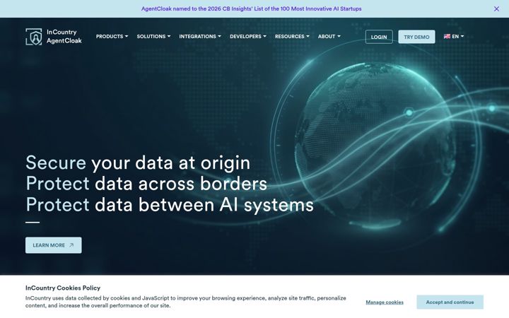 Screenshot of incountry.com