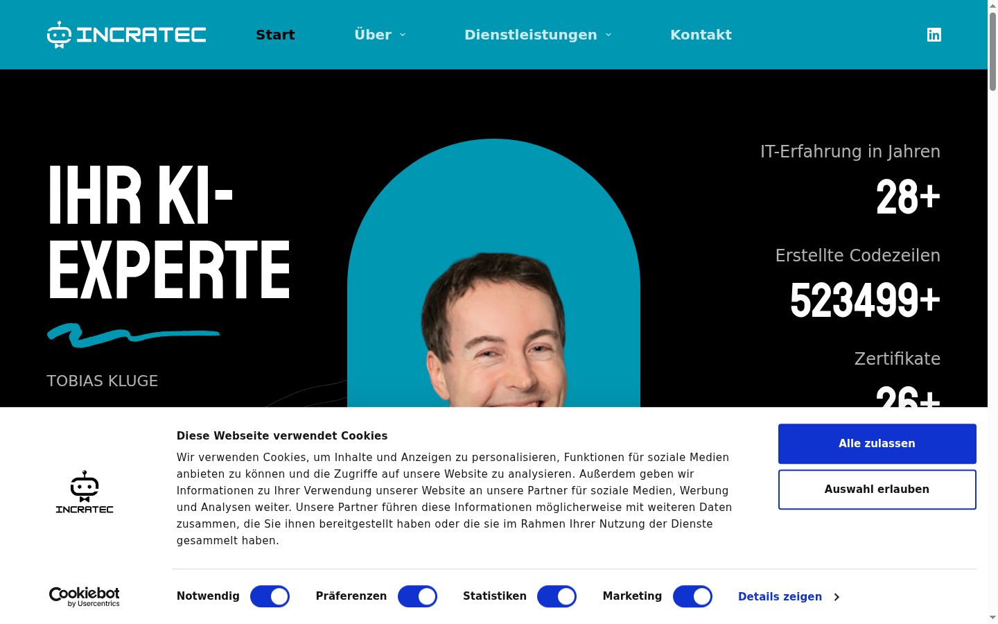 Sutikimo reklamjuostės, rodytos prieš bet kokią sąveiką, ekrano kopija
