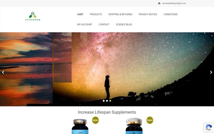 Screenshot of increaselifespan.net