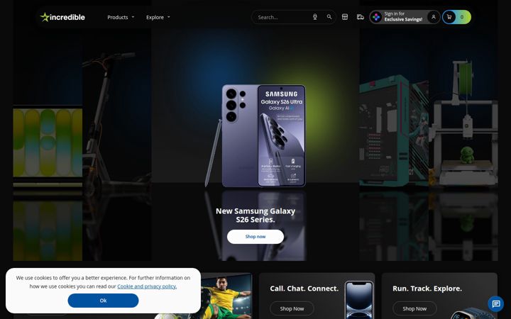 Screenshot of incredible.co.za