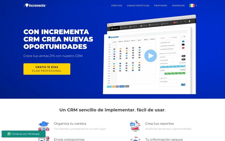 Screenshot of incrementacrm.com