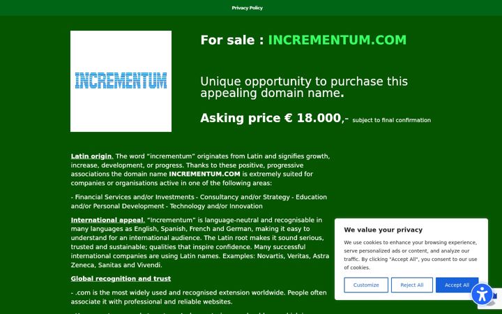 Screenshot of incrementum.com