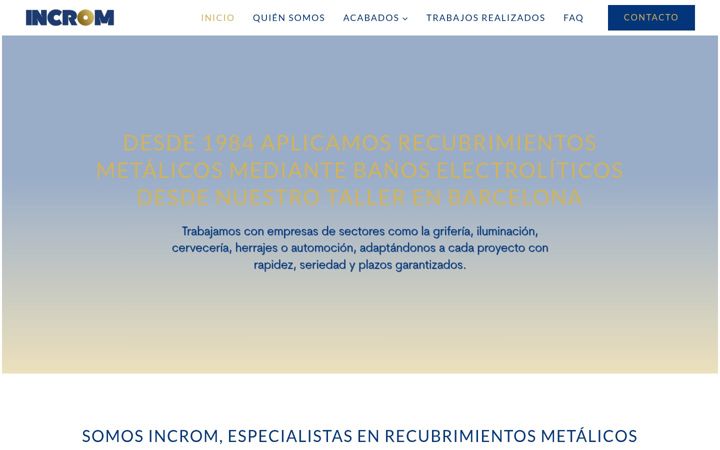 Screenshot of incrom.es