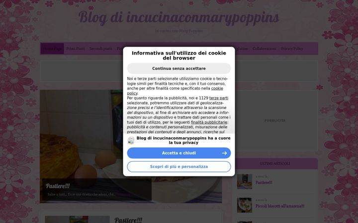Ekrānuzņēmums no incucinaconmarypoppins.altervista.org