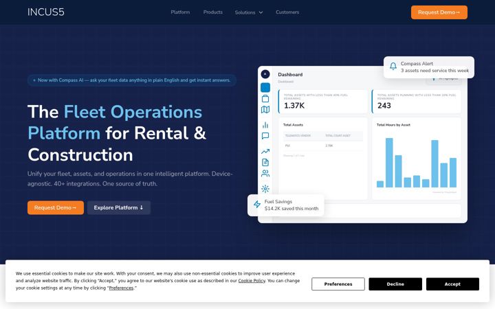 Screenshot of incus5.com