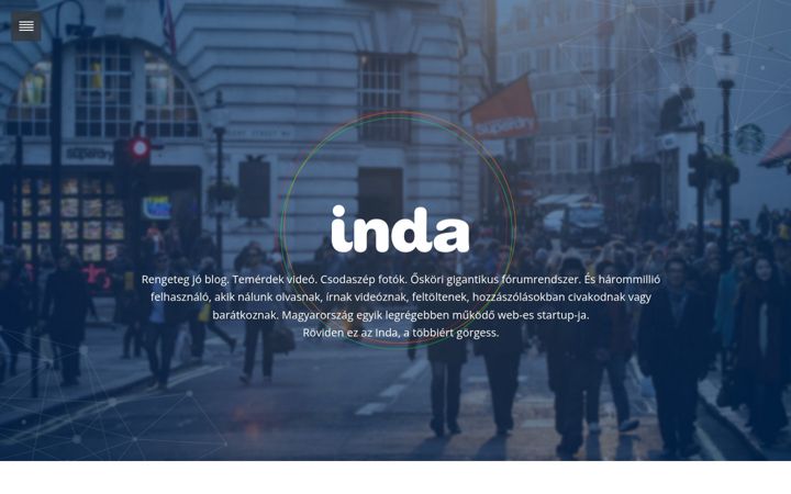Screenshot of inda.hu