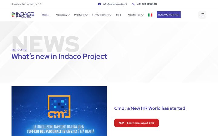 Captura de pantalla de indacoproject.com