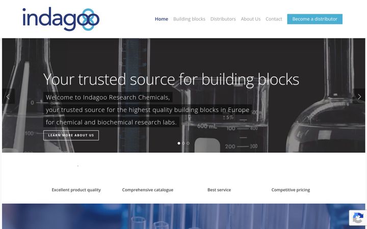 Screenshot of indagoochem.com