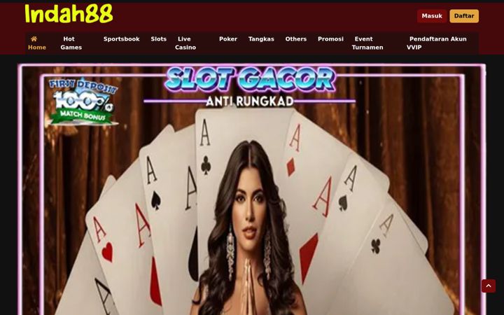 Screenshot of indahslots.com
