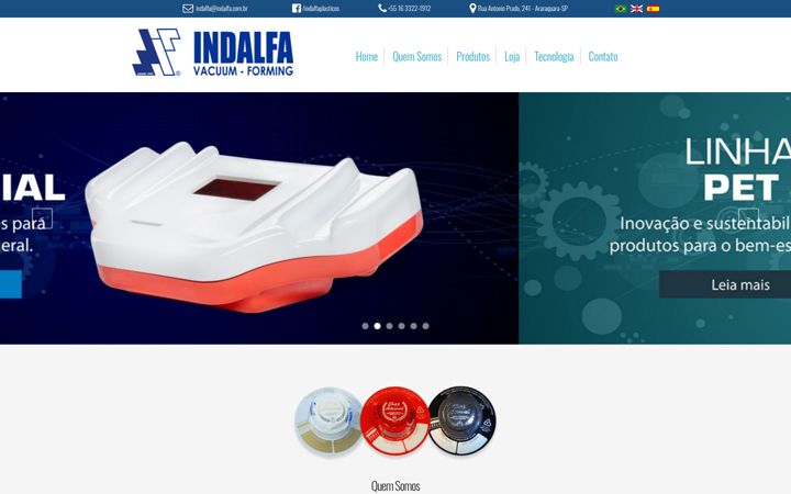 Screenshot of indalfa.com.br