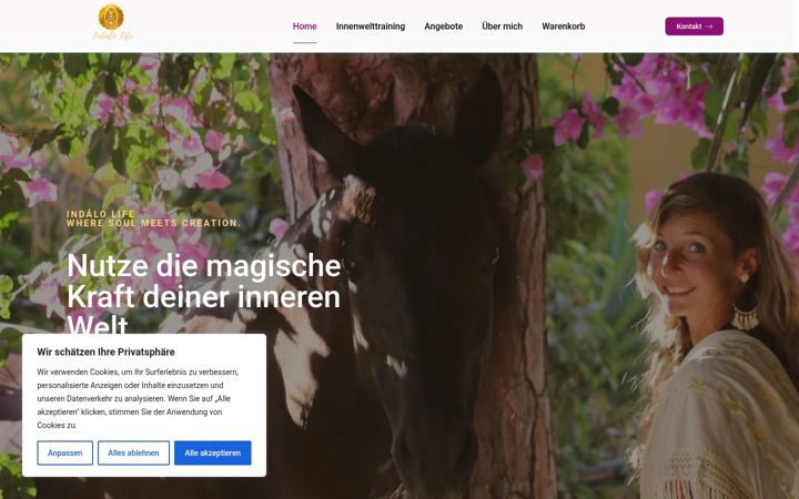 Screenshot of indalolife.com